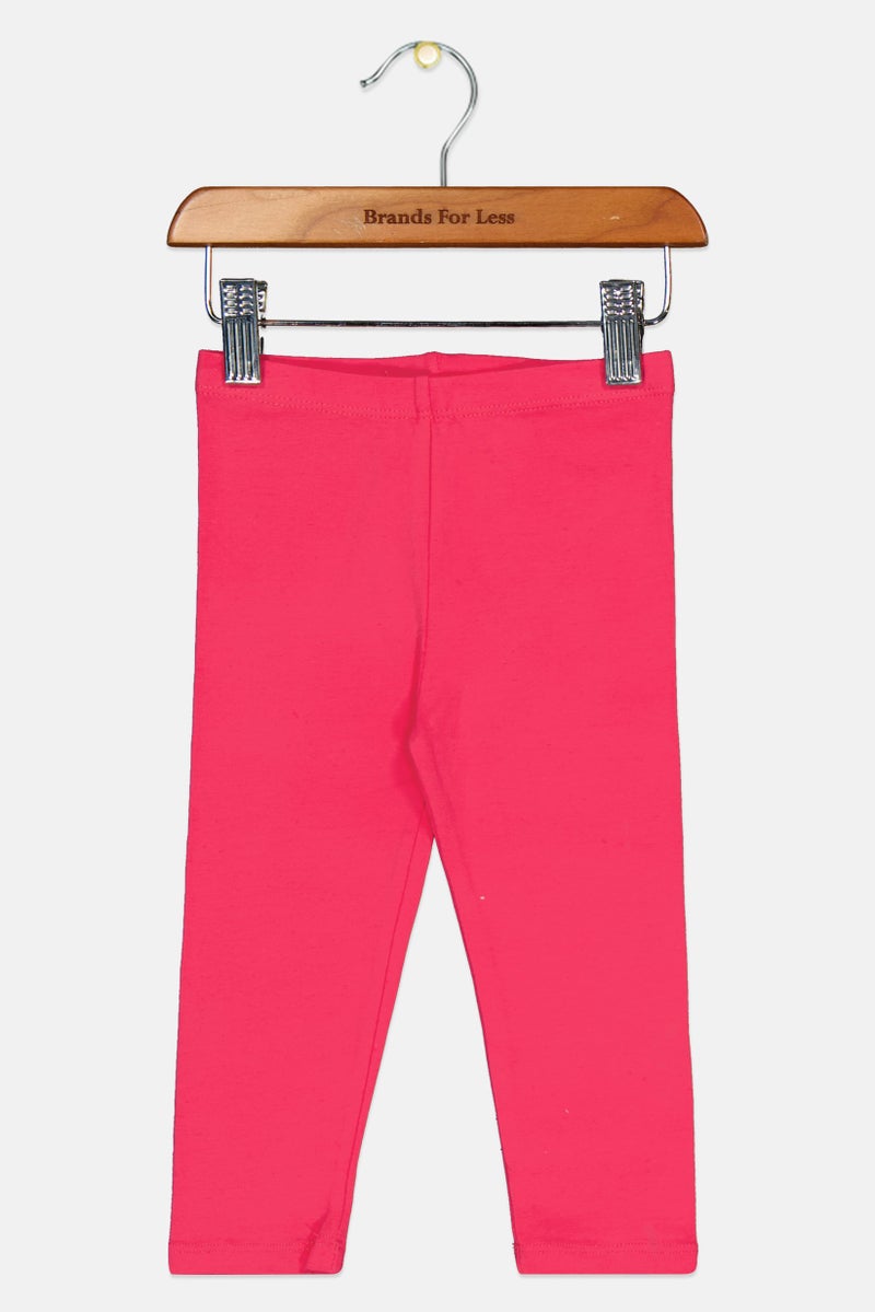 Fox سروال ليجنز سادة للفتيات الصغيرات، فوشيا - Image 3